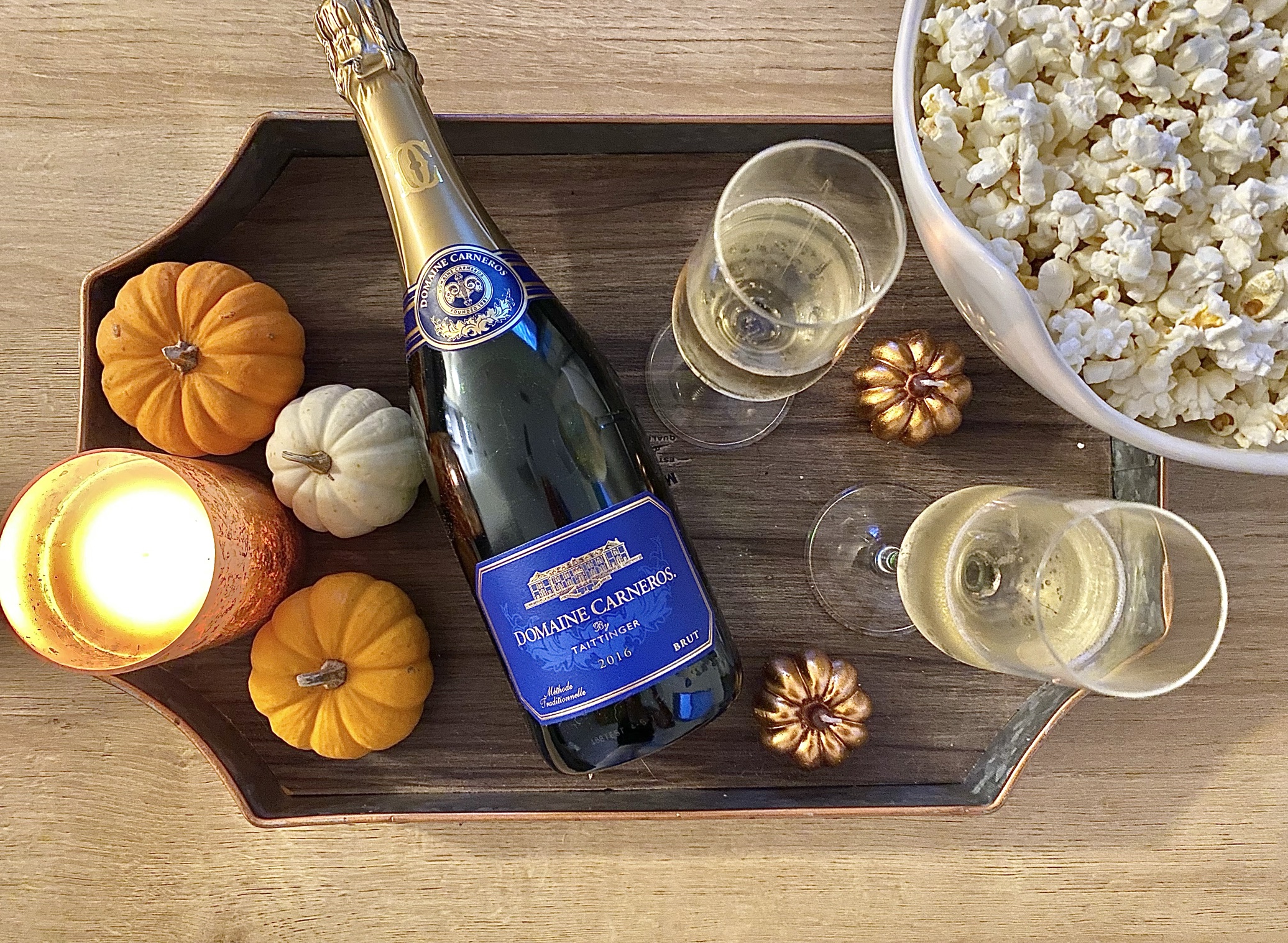 2016 Estate Brut Cuvee with Pumpkins and Popcorn