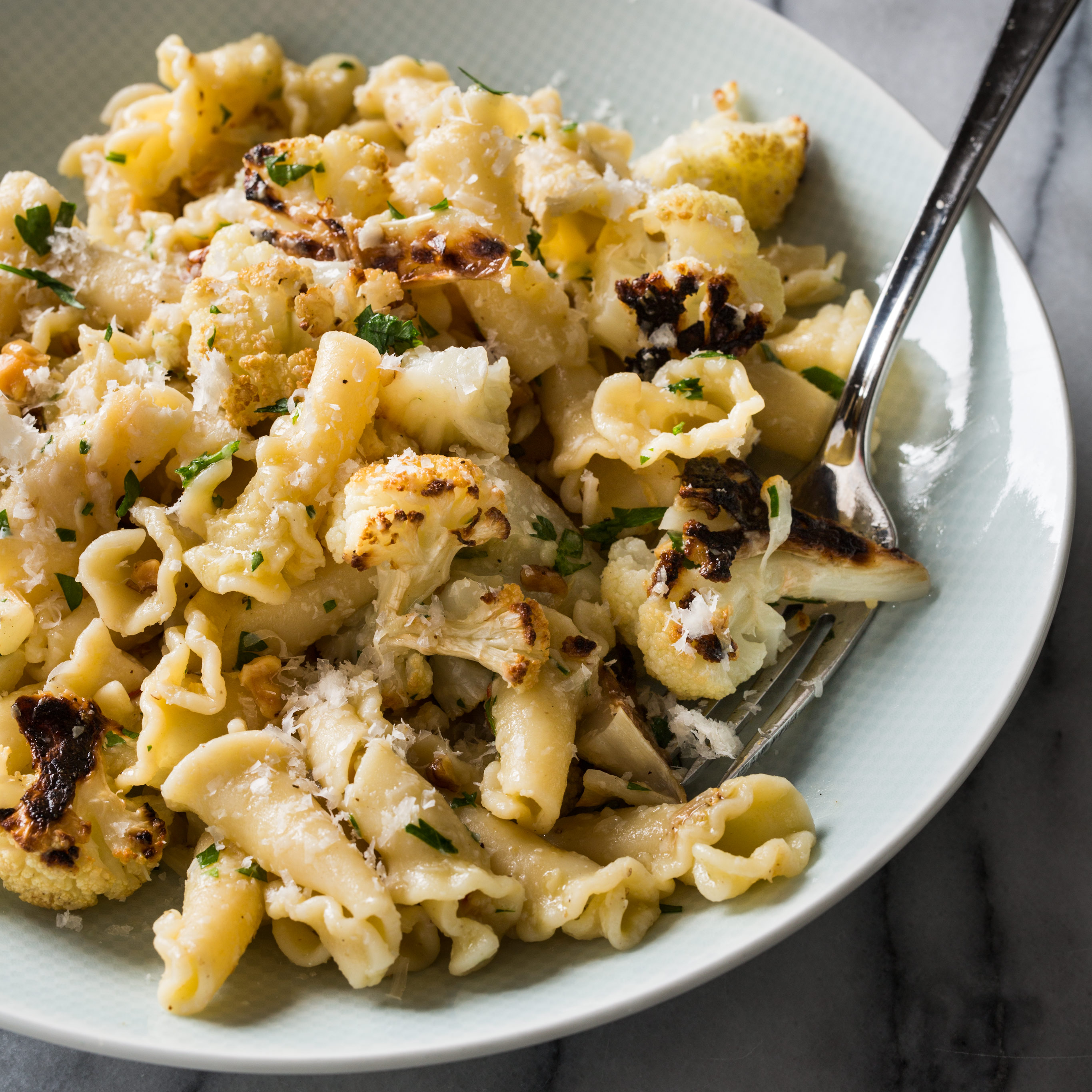 Roasted Cauliflower with Pasta