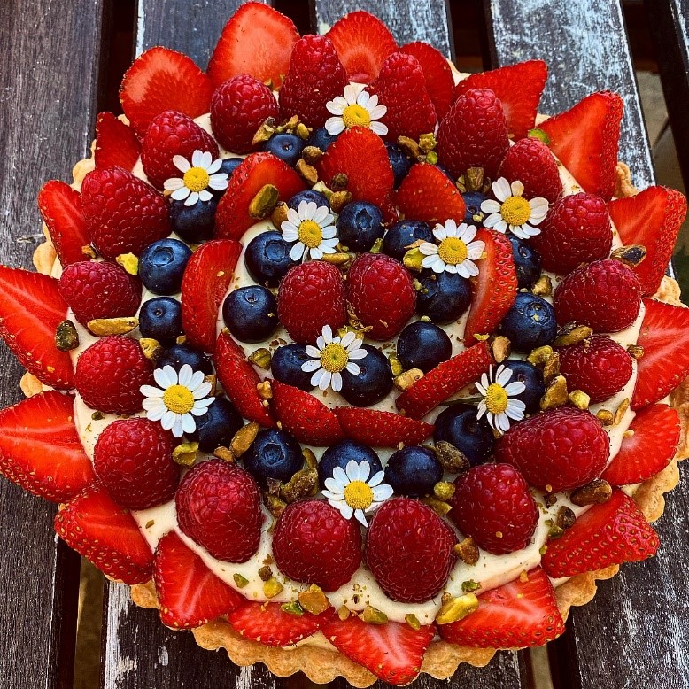 Strawberry Chamomile Tart