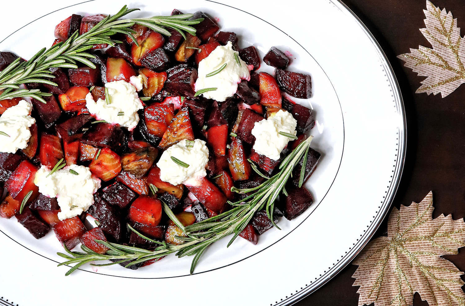 Roasted Beets with Ricotta and Honey